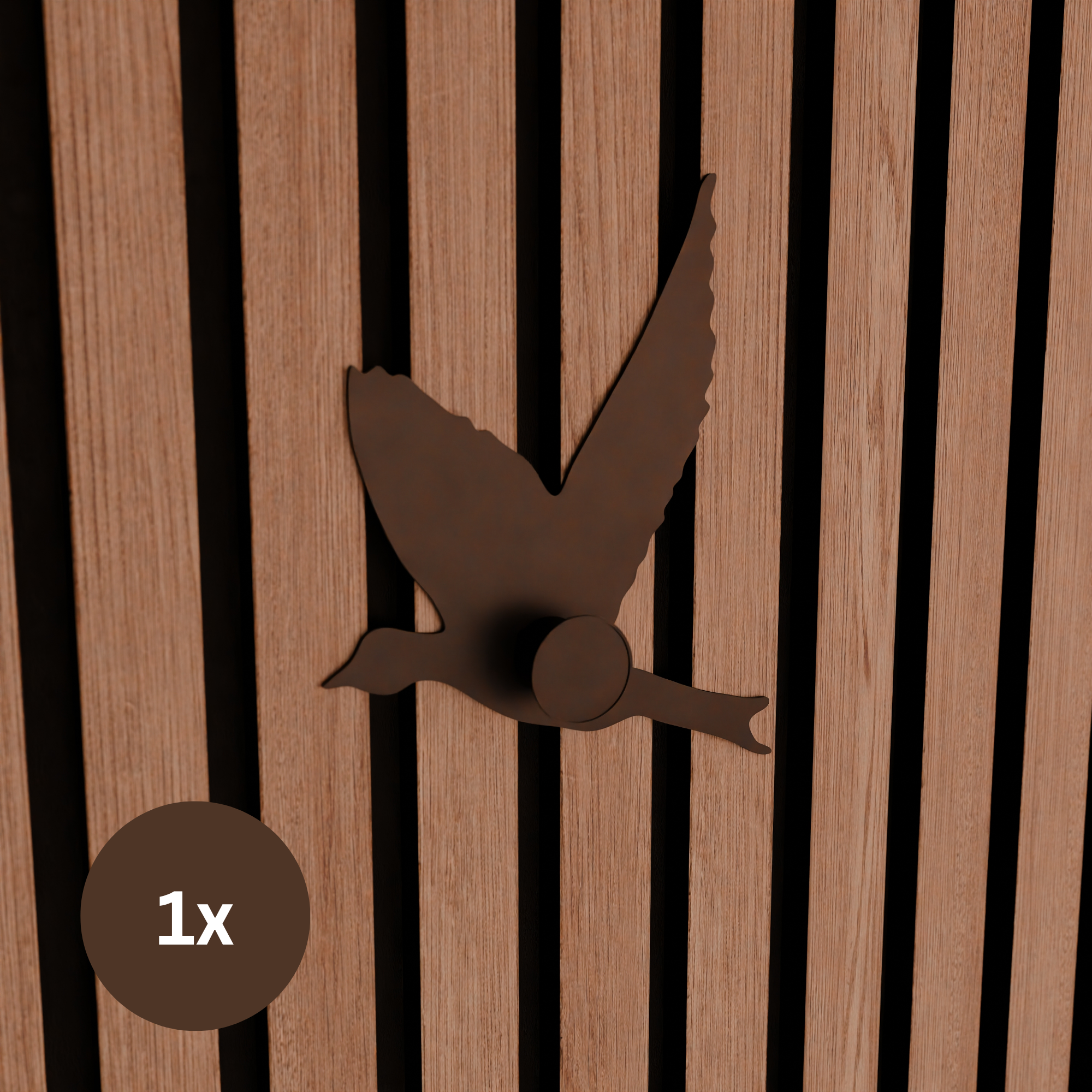 Bird-shaped coat hook - Installation: Wall Clip