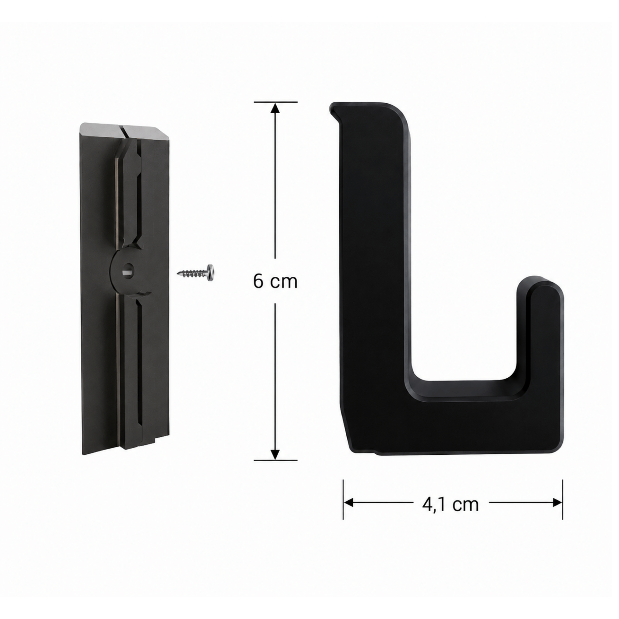 Single Hook Square - Installation: Wall Clip
