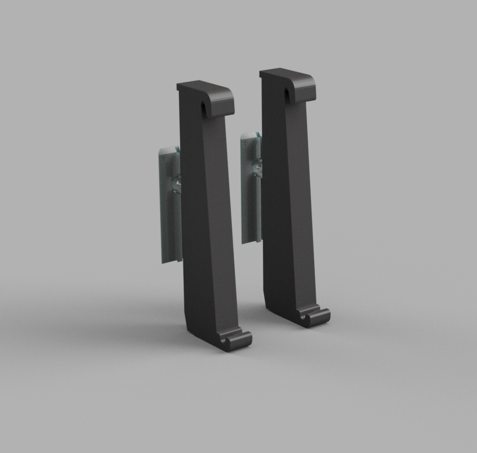 Ophangbeugels voor de IKEA UPPDATERA Organizer - Installatietype: Muurclip