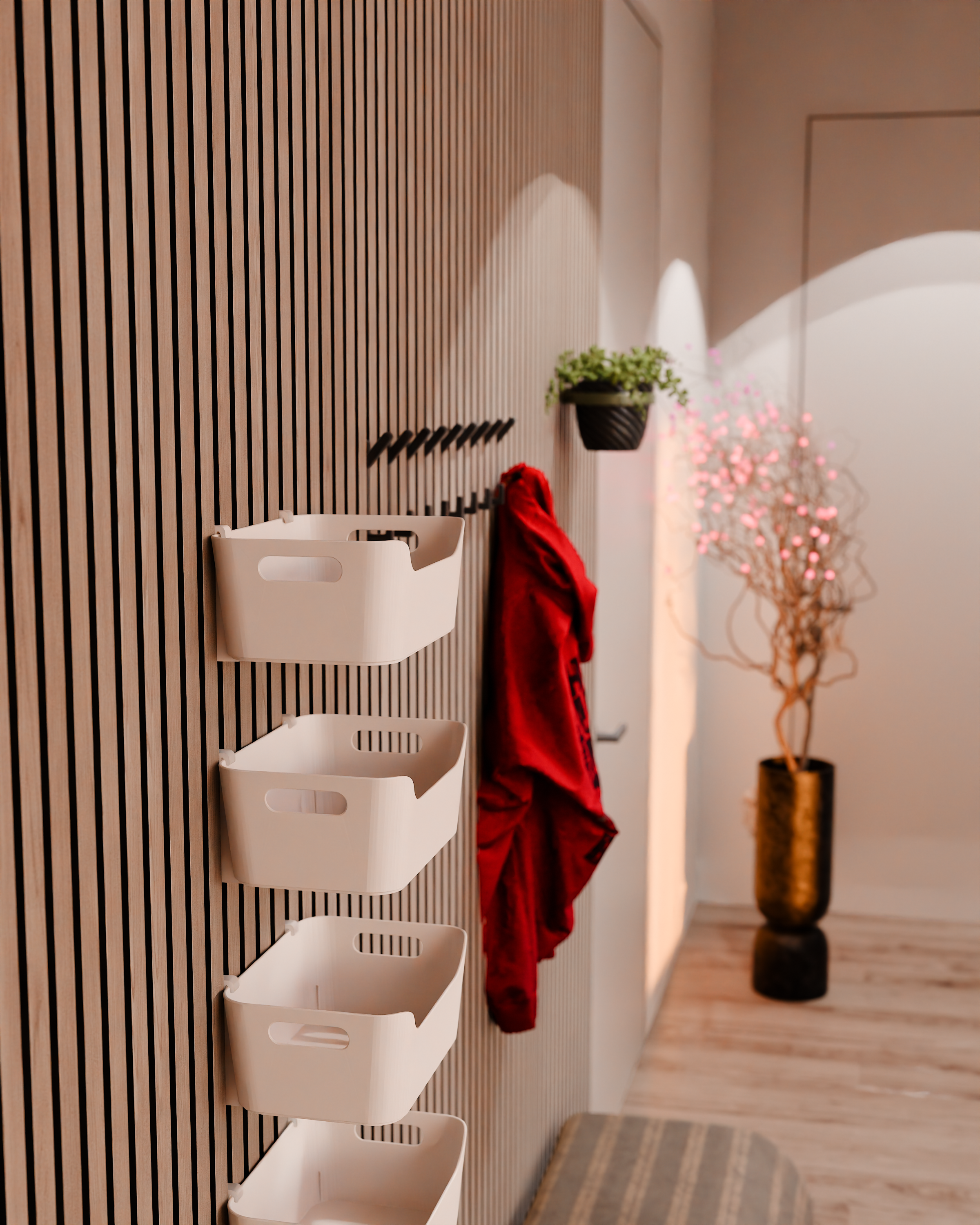 Acoustic Panel Brackets for IKEA UPPDATERA Organizer - Installation method: Wall Clip