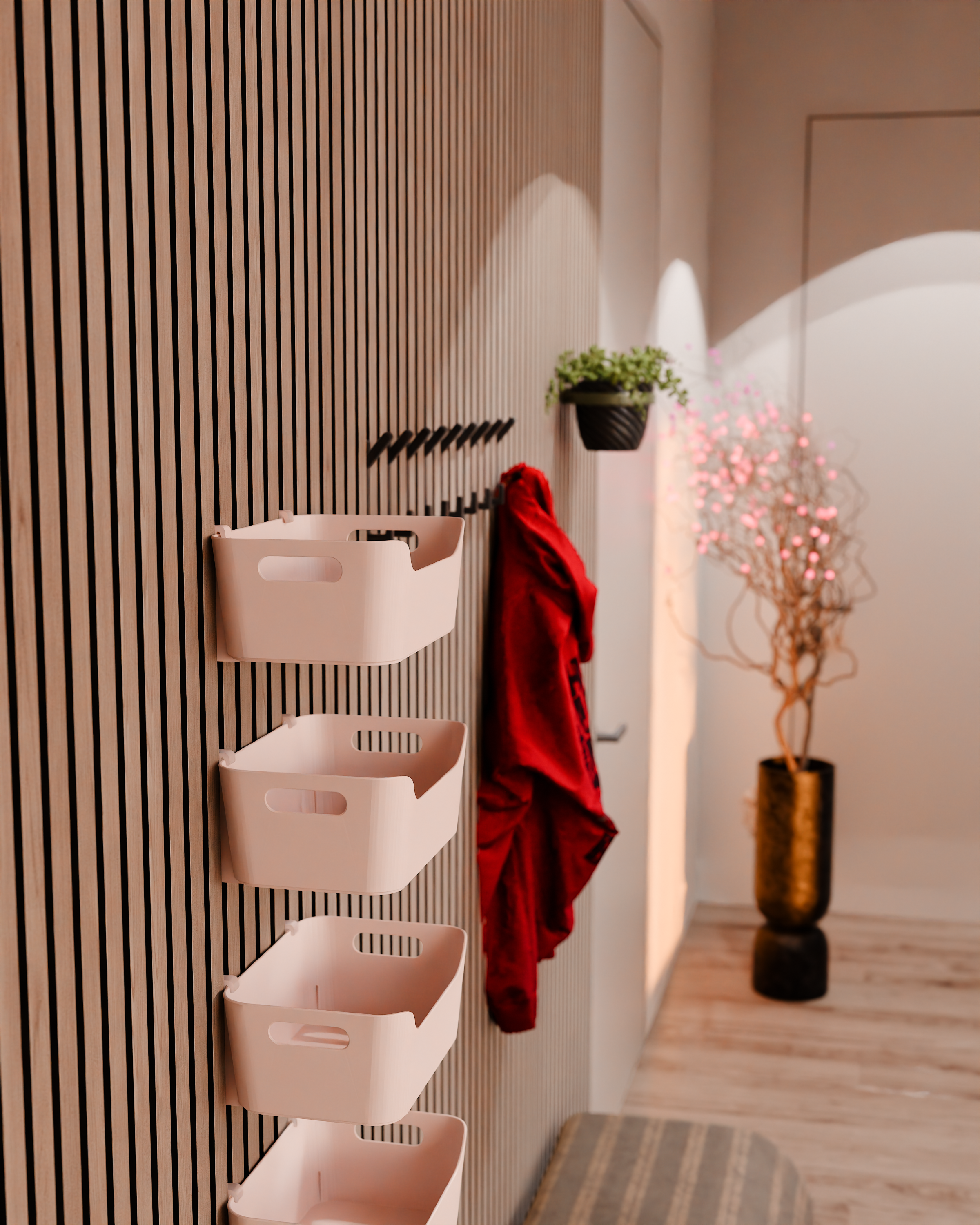 Acoustic Panel Brackets for IKEA UPPDATERA Organizer - Installation method: Wall Clip