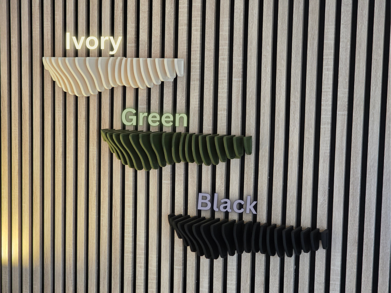 Design shelf for acoustic panels - Installation type: Wall Clip