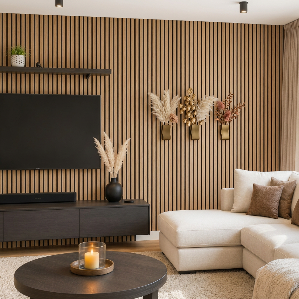 Acoustic panel vase for dried flowers - Installation type: Wall Clip