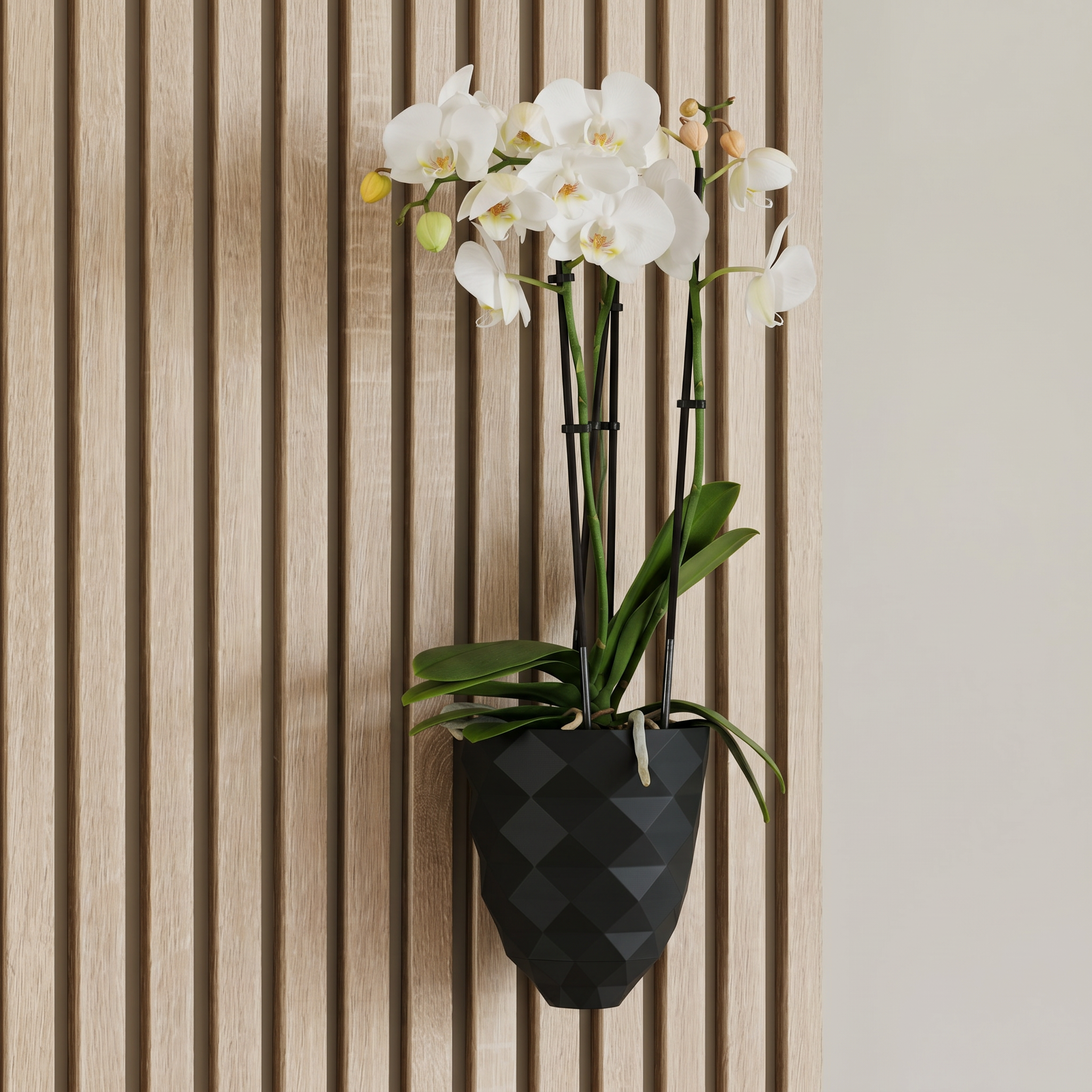 Plant vase for acoustic panels