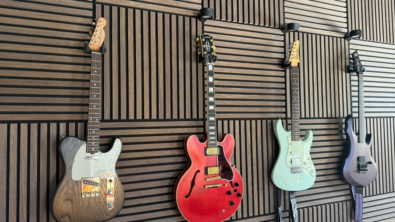 Guitar Hanger for Acoustic Panels - Installation Type: Wall Clip