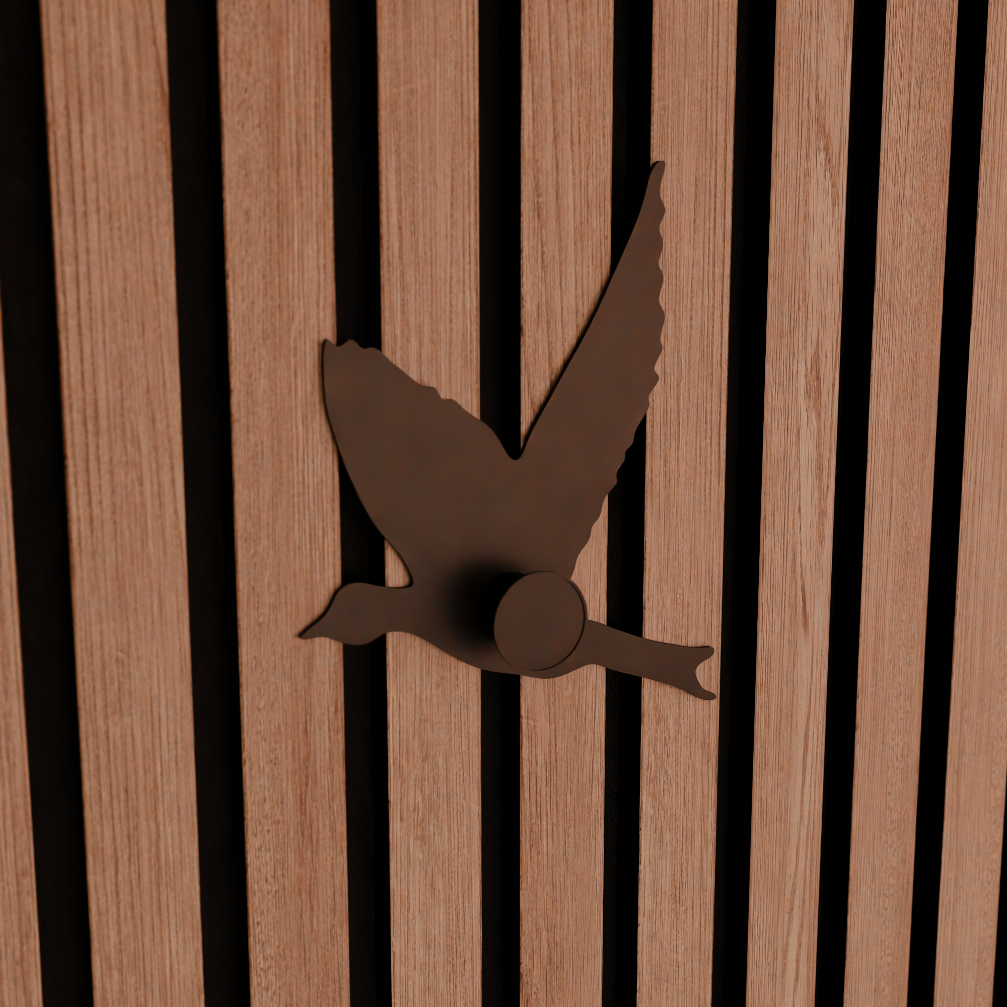 Bird-shaped coat hook - Installation: Wall Clip