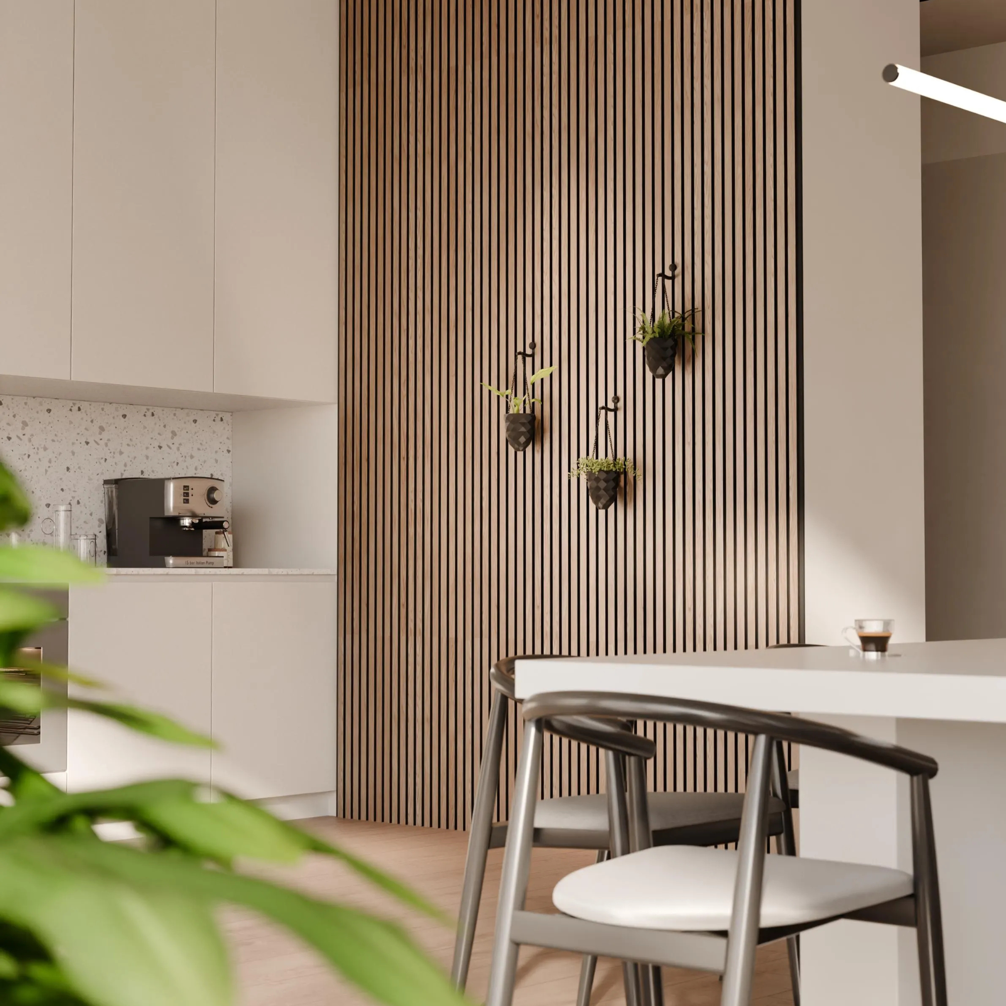 Hangende plantenvaas - Installatie: Muurclip