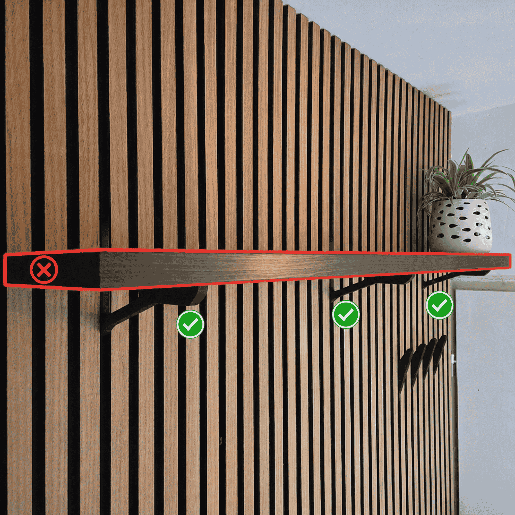 Shelf Brackets - Installation: Wall Clip
