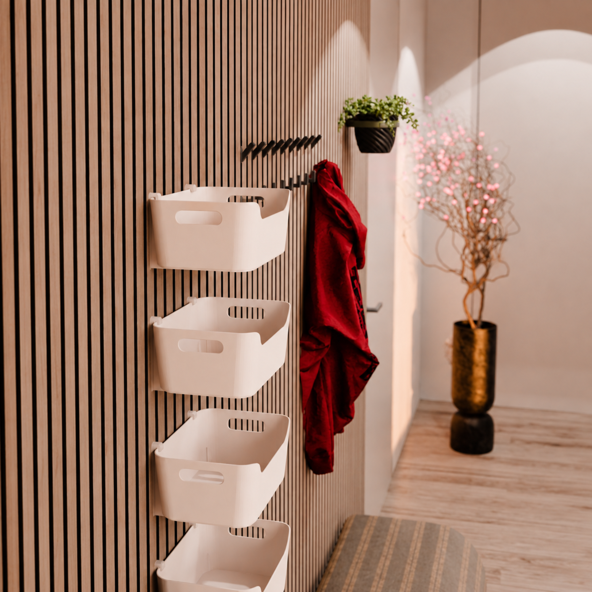 Panel Brackets for IKEA UPPDATERA Organizer (24 × 17 cm) - Installation: Wall Clip