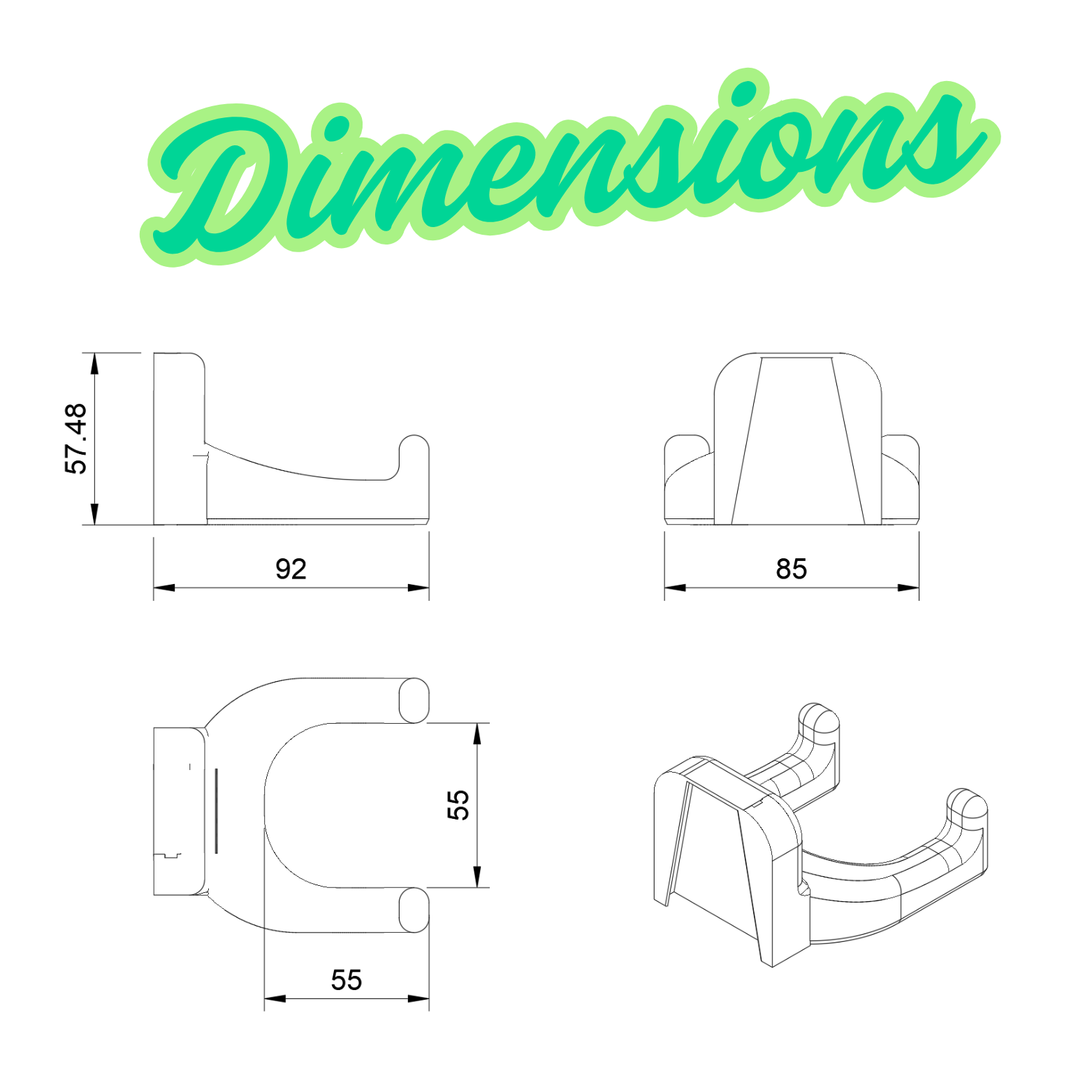 Guitar Hanger for Acoustic Panels - Installation Type: Wall Clip