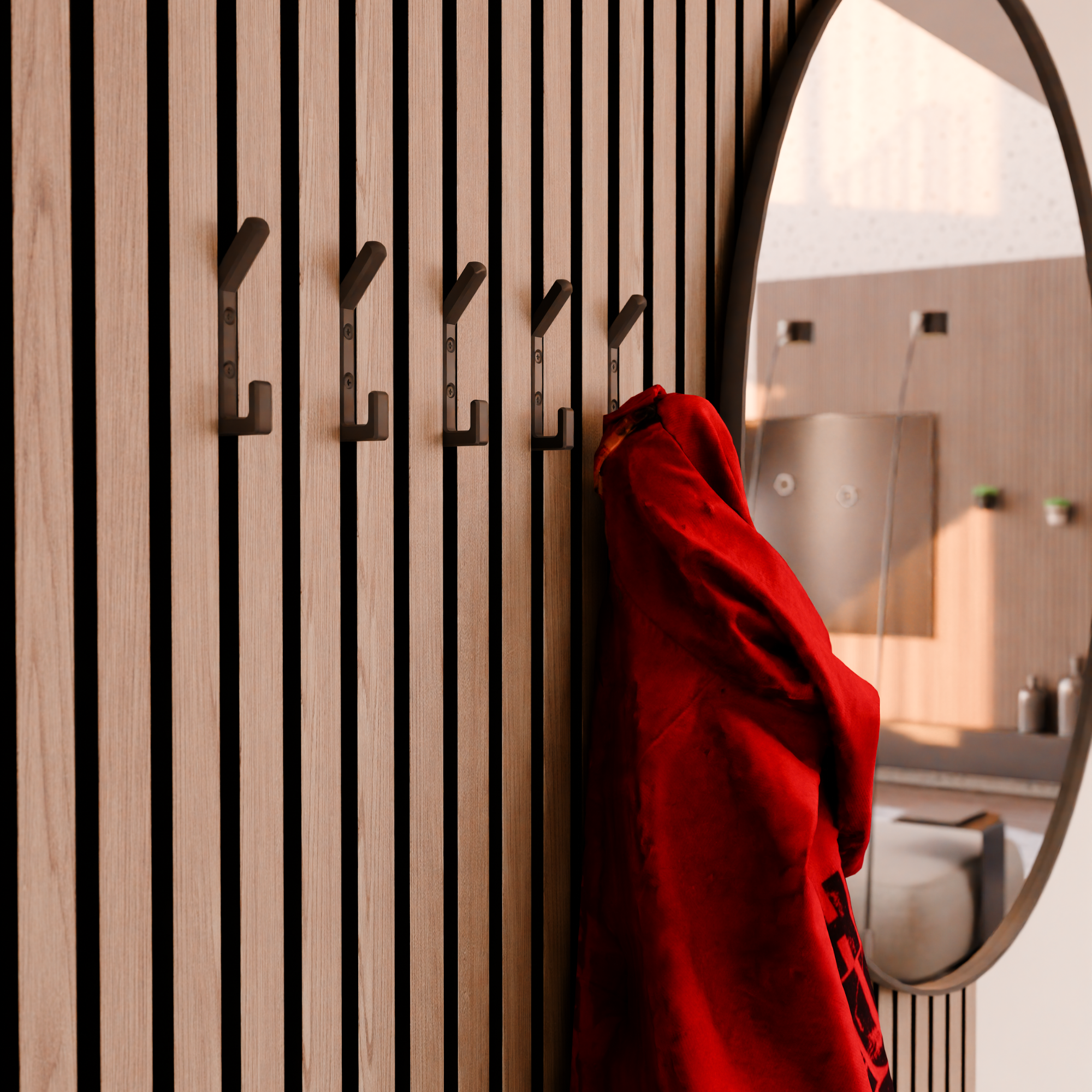 Double Coat Hook for Acoustic Panels - Installation Type: Screw-in