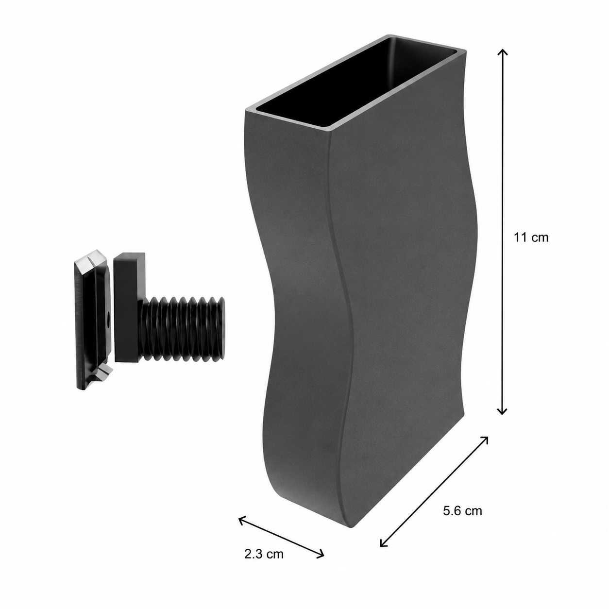 Acoustic panel vase for dried flowers - Installation type: Wall Clip
