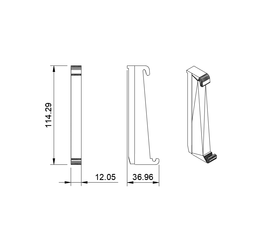 Ophangbeugels voor de IKEA UPPDATERA Organizer - Installatietype: Muurclip