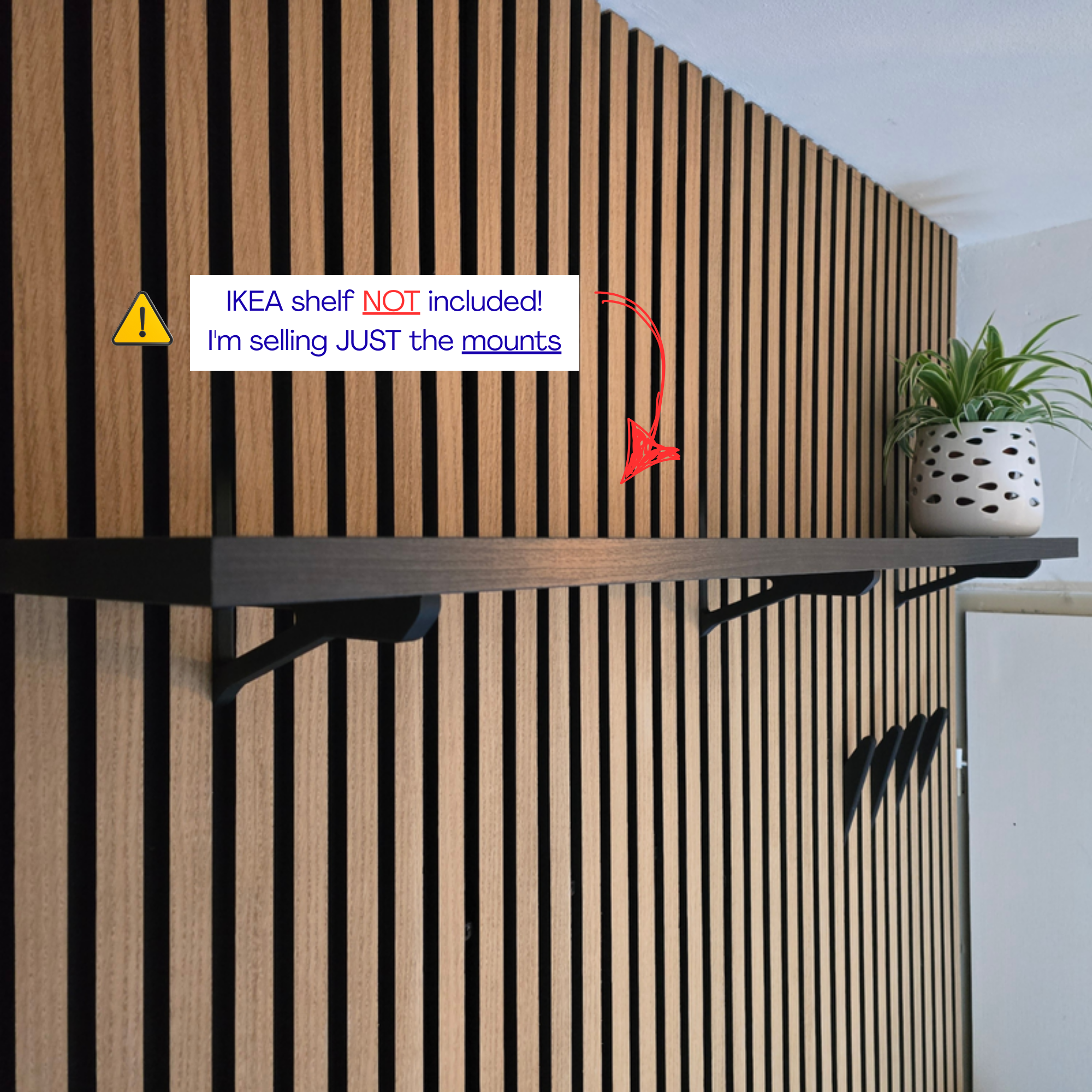 Shelf Mounts for Acoustic Panels - Installation Type: Screw-in