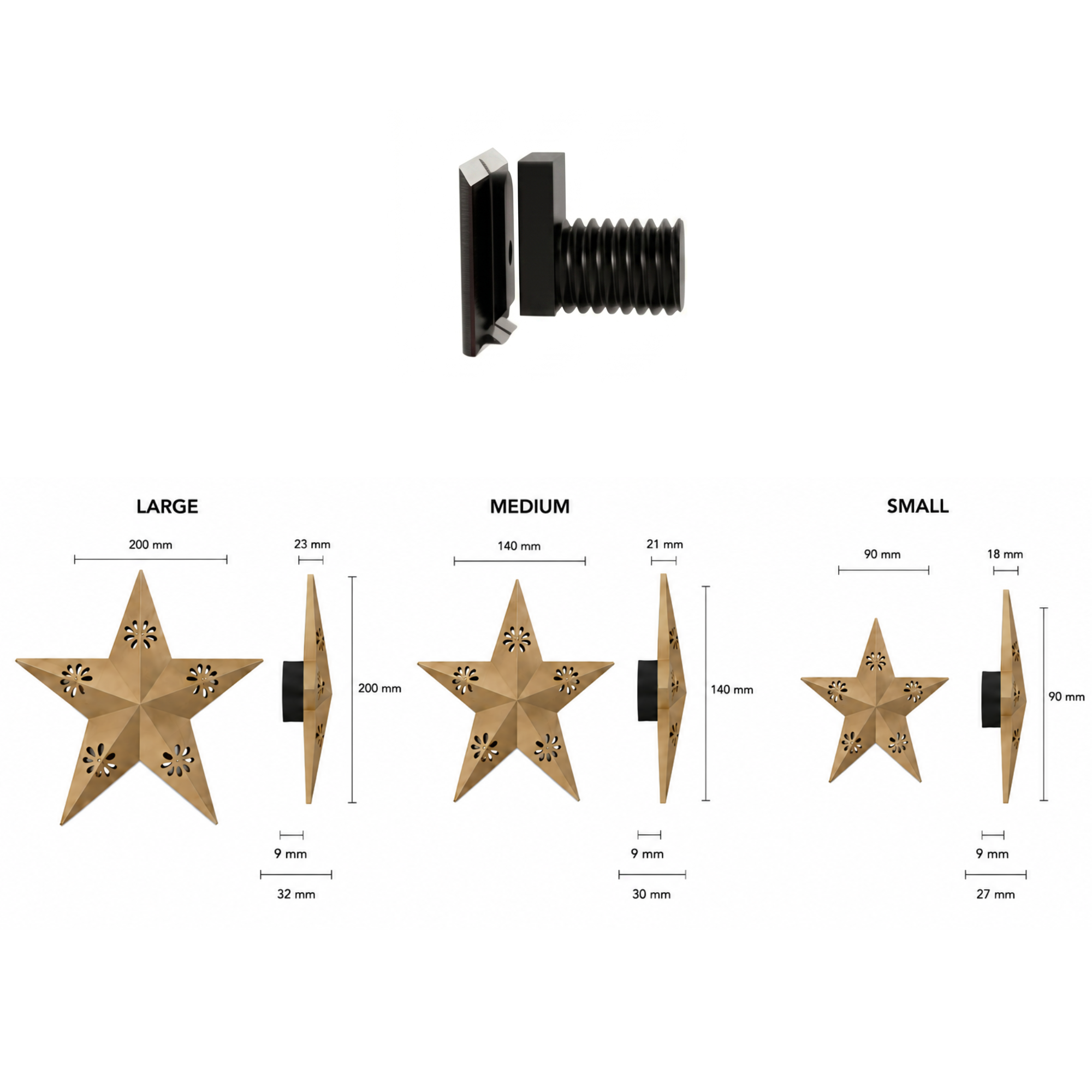Decorative Stars - Installation: Wall Clip