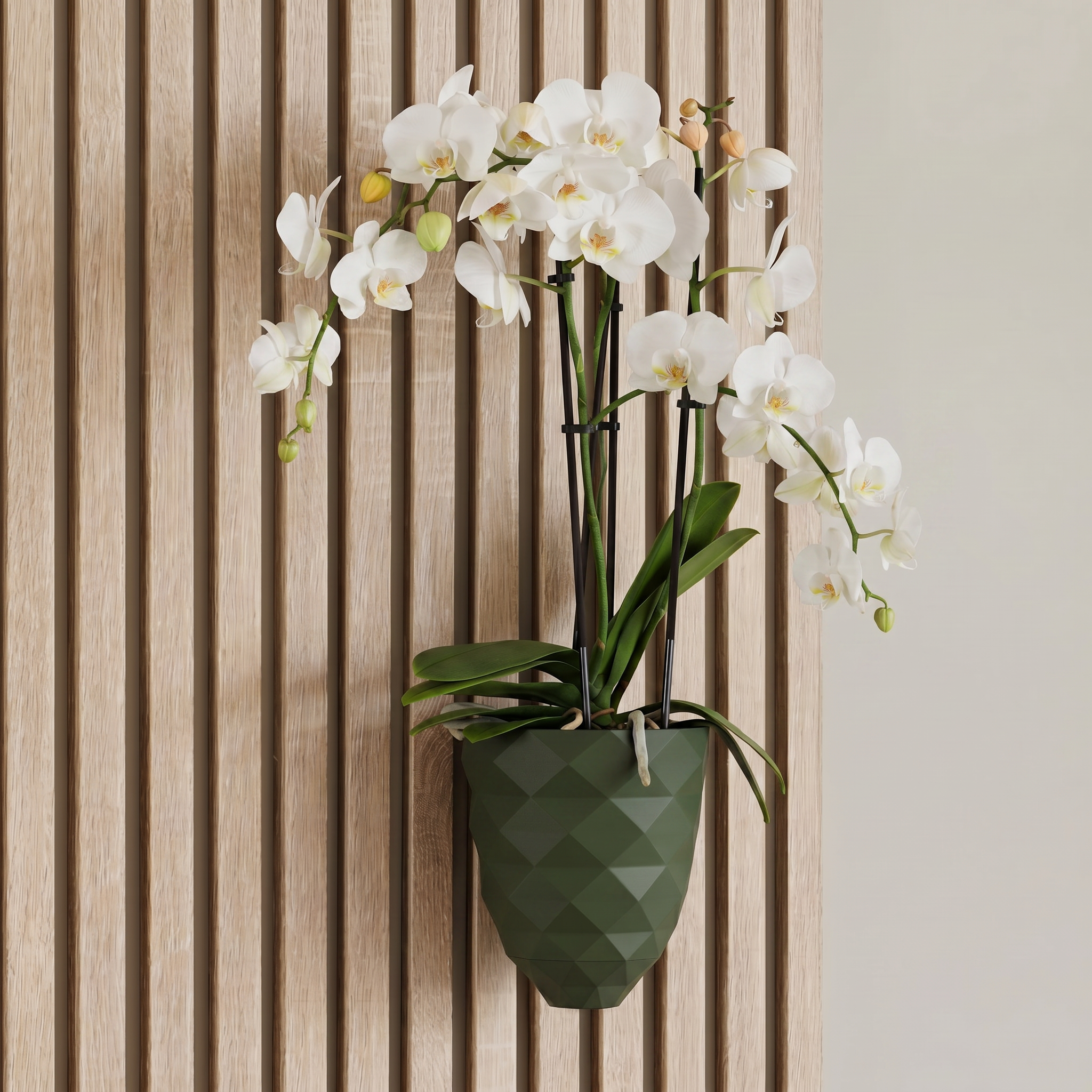 Plant vase for acoustic panels