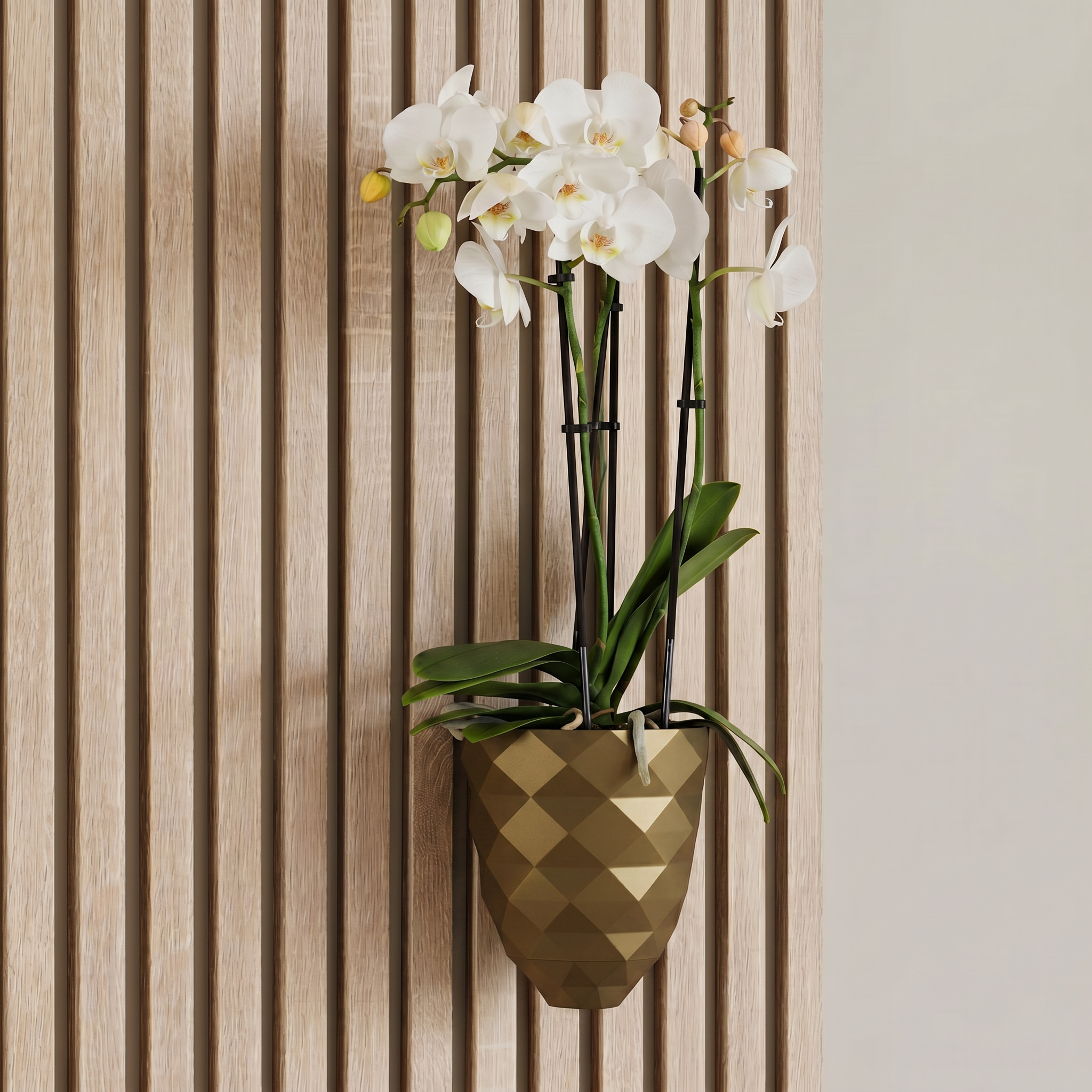 Plant vase for acoustic panels