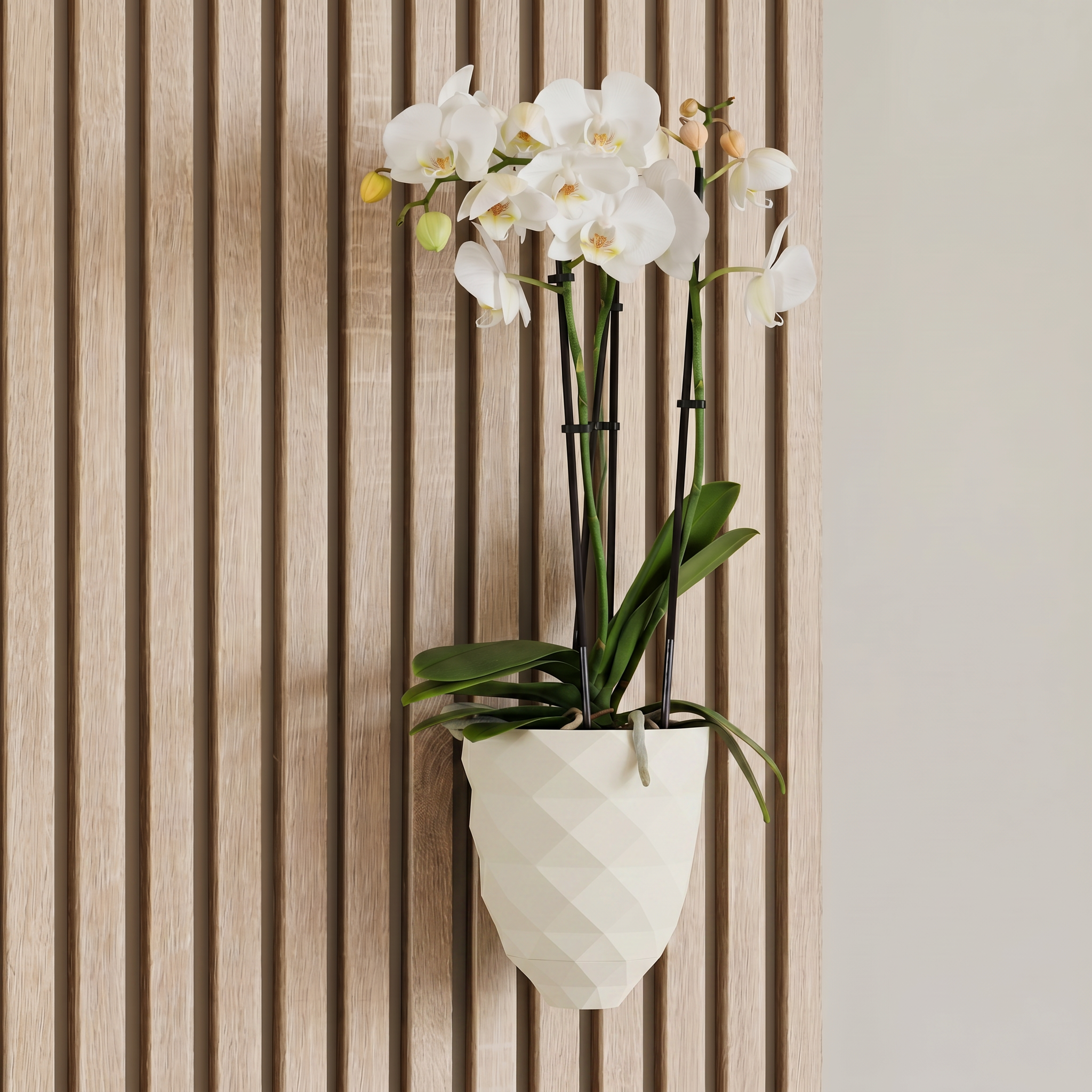 Plant vase for acoustic panels
