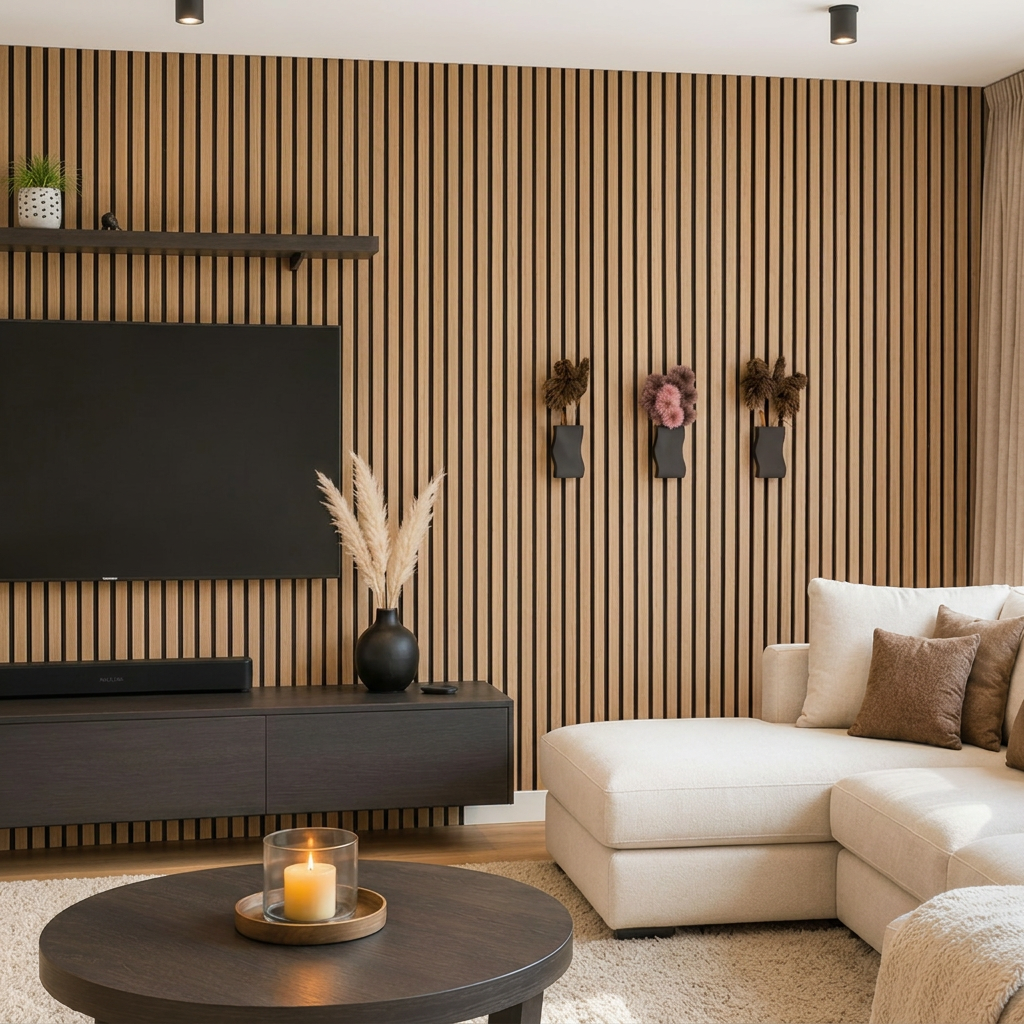 Acoustic panel vase for dried flowers - Installation type: Wall Clip
