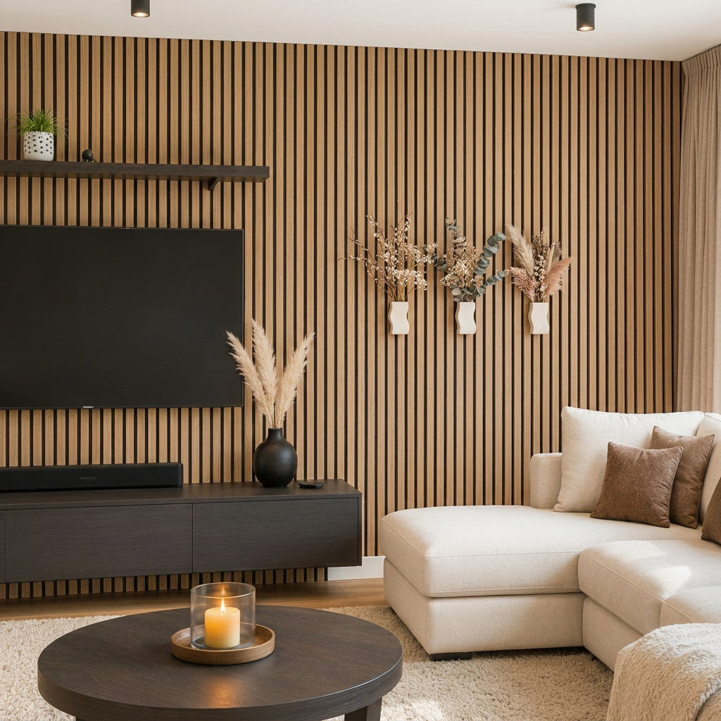 Acoustic panel vase for dried flowers - Installation type: Wall Clip